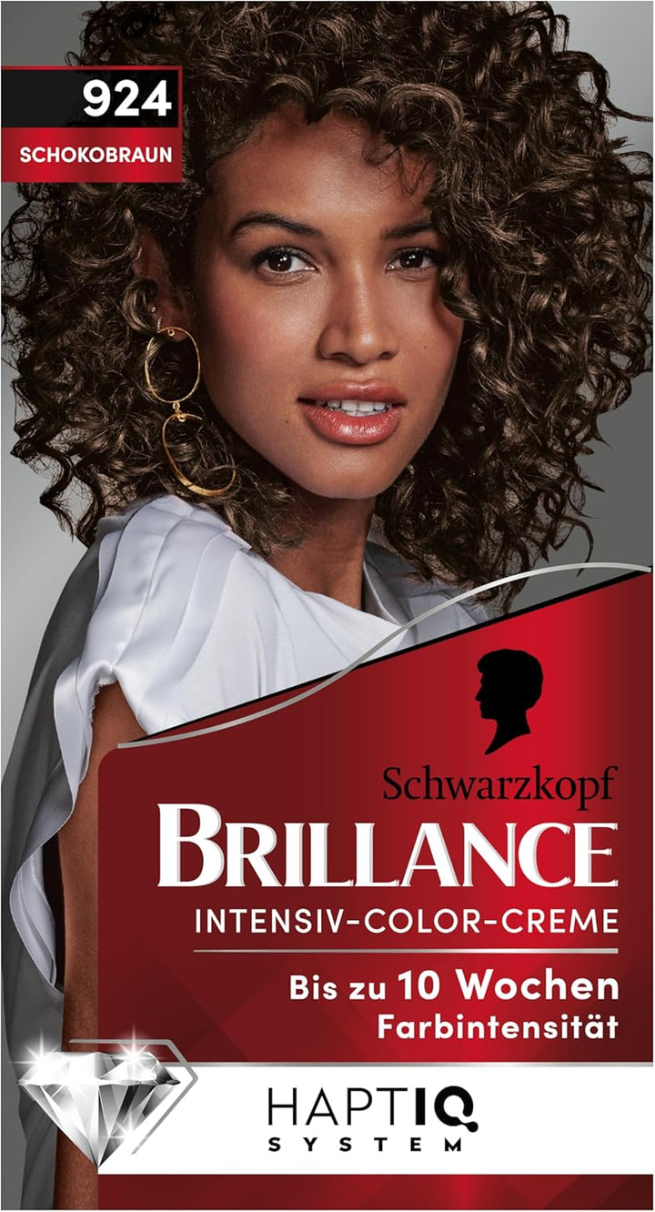 Brillance Intensiv-Color-Creme Haarfarbe 924 Schokobraun Stufe 3, 3er Pack(3 x 160 ml), 924 Schokobr