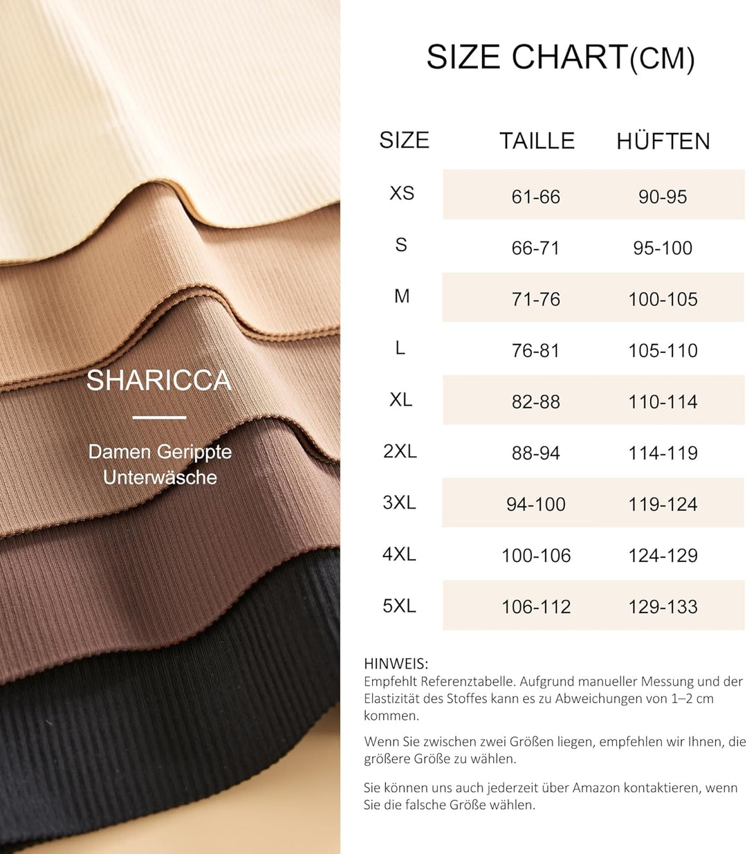 SHARICCA Nahtlos Slips Unterwäsche Damen Hohe Taille Bequeme Seamless Hipster Slips No Show Unterhos