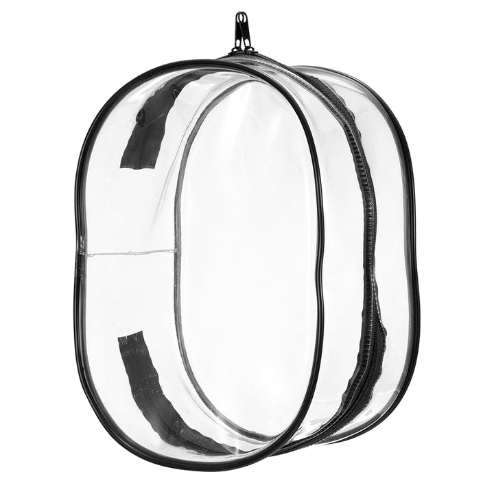 QUARKZMAN Transparent Schlüsselanhänger Figuren Display Tasche 15x9,5x22cm PVC Ovale Tragbare Puppen