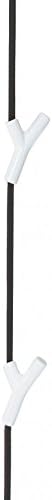 Wardrope Garderobe Seil Schw.4 Haken Matt Verchr.