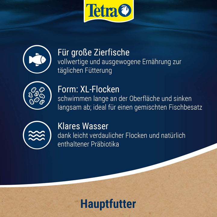 TetraMin XL Flakes - Fischfutter in Flockenform für grössere Zierfische, ausgewogene Mischung für ge