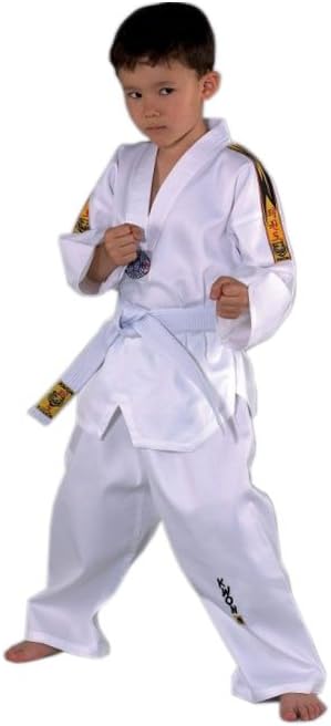 KWON® Taekwondo Anzug mit Gürtel 551005 Tiger TKD Kinder Kids Junior 170 Weiss, 170 Wei&#xDF;