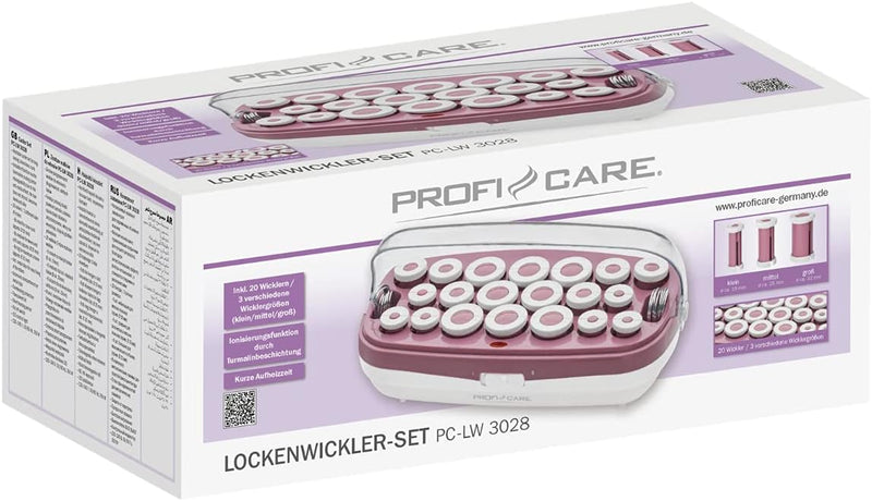 ProfiCare Hair Lockenwickler-Set, Lockenwickler aufheizbar mit Turmalinbeschichtung, 3 versch. Wickl