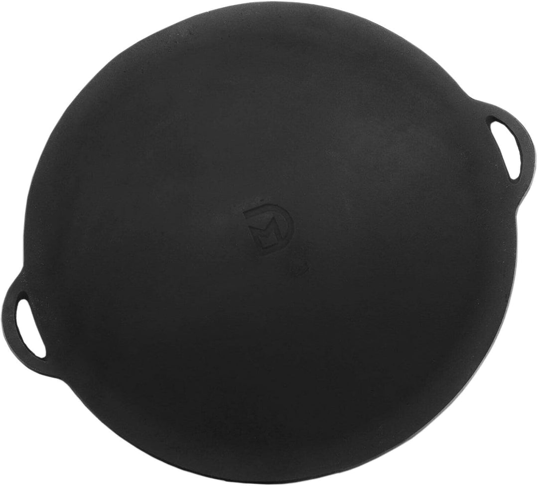 Ø40cm Gusseisenpfanne Grillpfanne Sac-Pfanne rund Dutch Oven Grillplatte Feuerschale mit Griffen Gus