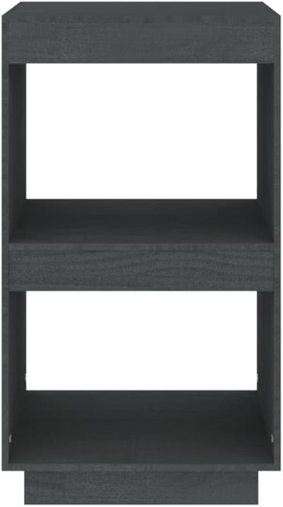 ZQQLVOO Bücherregal Grau 40x35x71 cm Massivholz Kiefer, Aufbewahrung DVD + CD-Regal, Raumteiler für