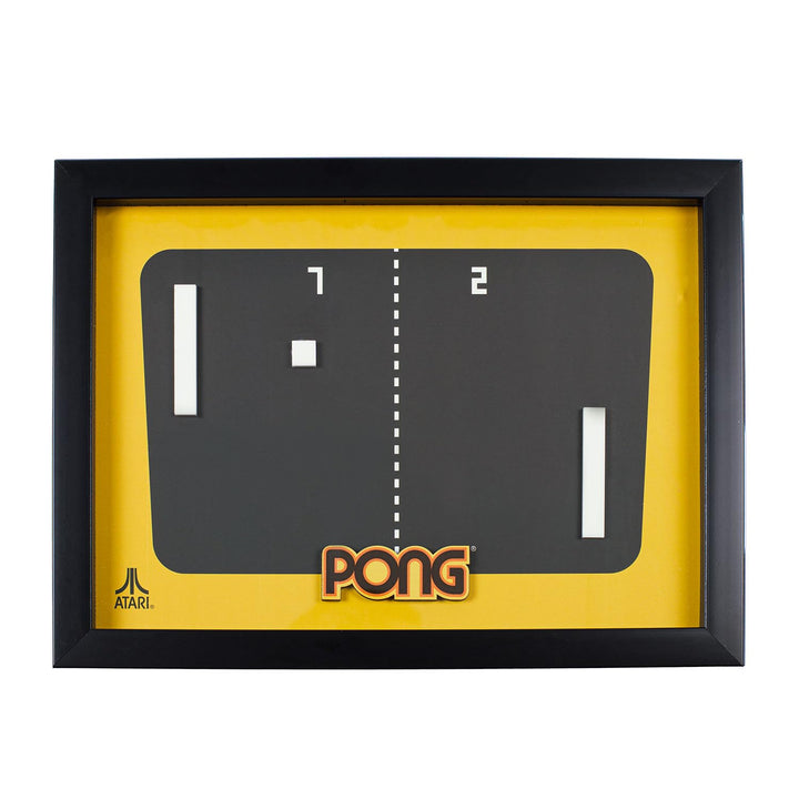 Offizielle Atari 3D-Wandkunst, authentische Pong-Kollektion für Gaming-Setup, Gamer-Tapete, Spielzim