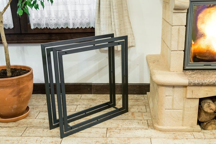 DanDiBo Kaminholzregal Square Kaminholzständer 70 cm Holzkorb Kaminholzhalter Holzregal