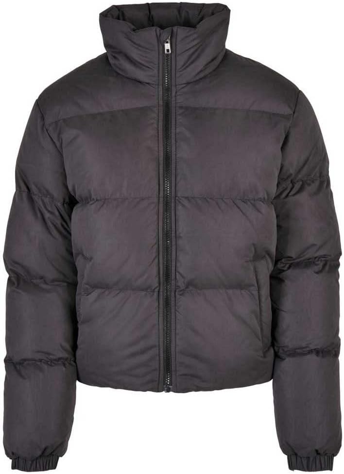 Urban Classics Damen Ladies Short Peached Puffer Jacket Jacke M Schwarz, M Schwarz