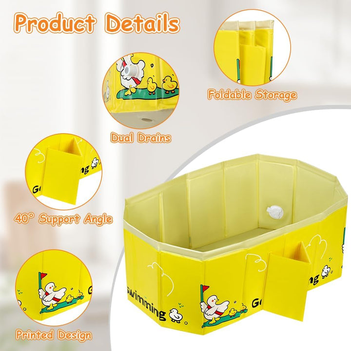 Faltbare Badewanne Kinder Tragbare Säuglings Badewanne Baby mit Ablassschraube Integrierte Tragbare