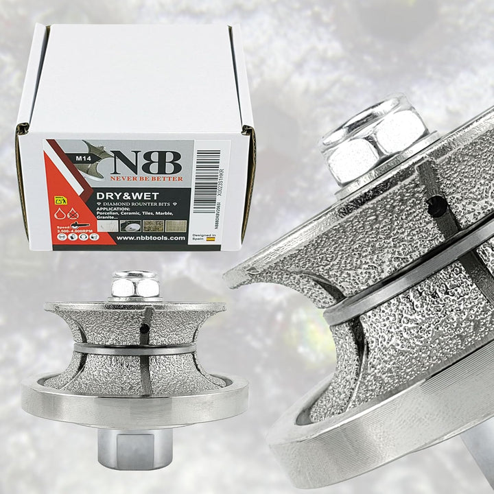 NBB Diamant-Profilscheibe Diamantfräser Fräsbohrer Trennreibahle Profilierungs-Bit für Porzellan Fli