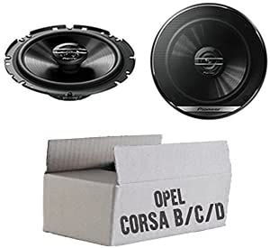 Lautsprecher Einbauset mit Pioneer TS-G1720F - 16,5cm 2-Wege Koax Koaxiallautsprecher Auto - passend