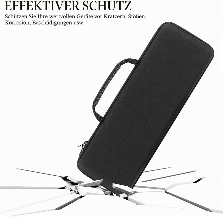 Linkidea Hartschalen-Reise-Tastatur-Hülle für kompakte 60 % Tastatur und Maus, 61 Tasten, schützende