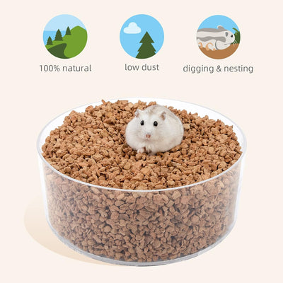 Niteangel Natürliches Kokosnuss-Hamster-Einstreu und Haustierstreu für Zwerghamster, Gerbils, Mäuse,