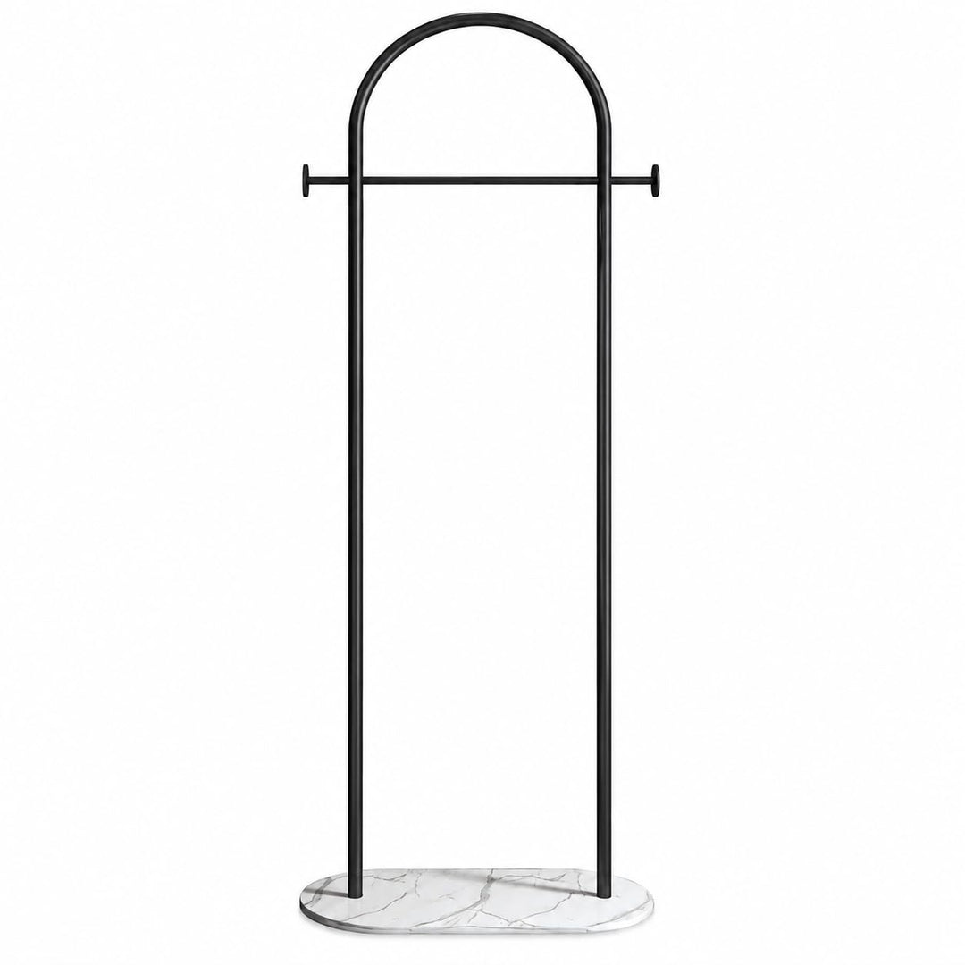 Small Clothes Rail Kleiderständer mit Marmorsockel, Heavy Duty Coat Rail Freistehend für Schlafzimme