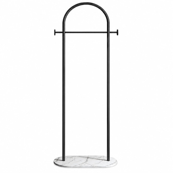 Small Clothes Rail Kleiderständer mit Marmorsockel, Heavy Duty Coat Rail Freistehend für Schlafzimme