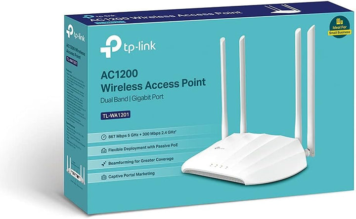 TP-Link TL-WA1201 WLAN Dualband Access Point 1267Mbit/s (867Mbit/s 5GHz + 400Mbit/s 2,4GH, Unterstüt