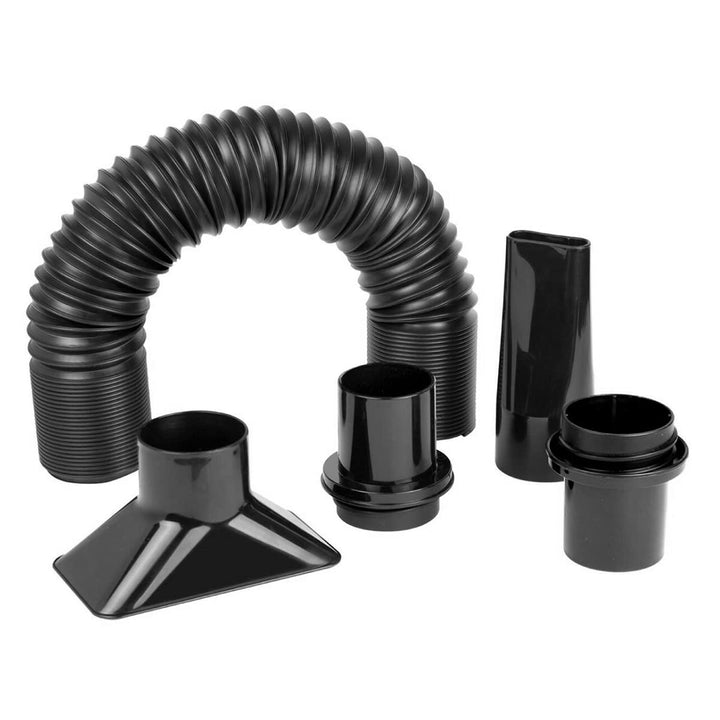 POWERTEC 70208V Staubsammelschlauch-Set, flexibel, 6,4 cm, Schwarz 2.25 Inch, 2.25 Inch