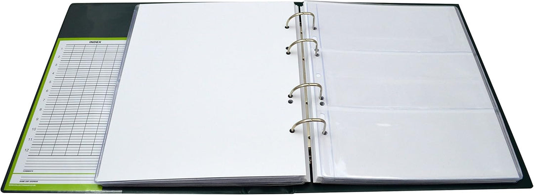 COLLECTOR Banknotenalbum mit Schutzkassette Etui für Verschiedene Banknoten-Grössen - mit Seiten und