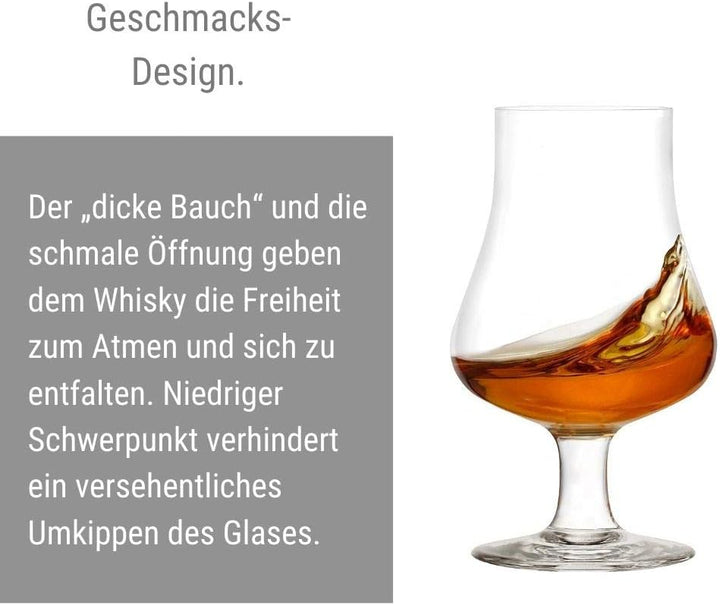 Stölzle Lausitz Nosing Glas 194 ml I Whisky Gläser 6er Set I Bleifreies Kristallglas I Hochwertiges