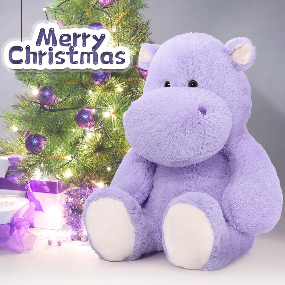MorisMos Jumbo Plüsch Nilpferd Hippo, grosses Flusspferd Kuscheltier XXL, 90cm Riesen Nilpferd Plüsc