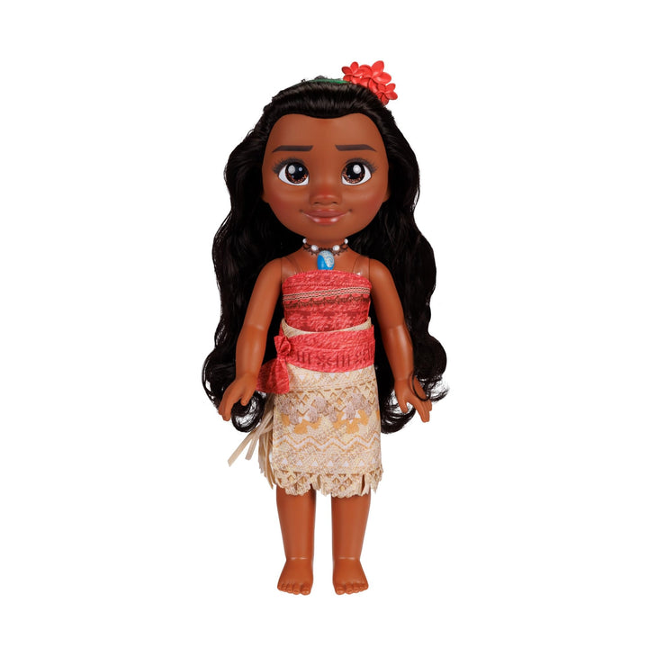 Disney Princess Vaiana Puppe 35cm, reflektierende Glitzeraugen, bewegliche Gelenke, ausziehbares Out