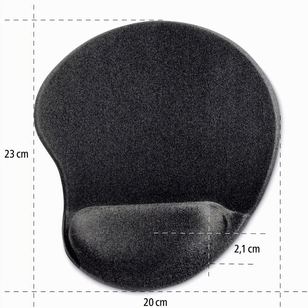Hama Mauspad mit Handauflage, Ergonomisches Mousepad, Komfort Handgelenk-Auflage (Masse 200 x 230 x