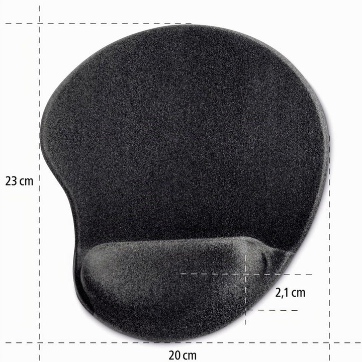 Hama Mauspad mit Handauflage, Ergonomisches Mousepad, Komfort Handgelenk-Auflage (Masse 200 x 230 x