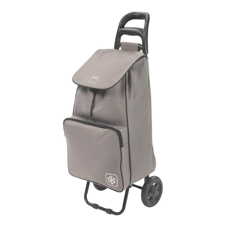 Metaltex Krokus Einkaufstrolley 50L mit Kühltasche, abnehmbare Tasche Krokus 50L Braun, Krokus 50L B