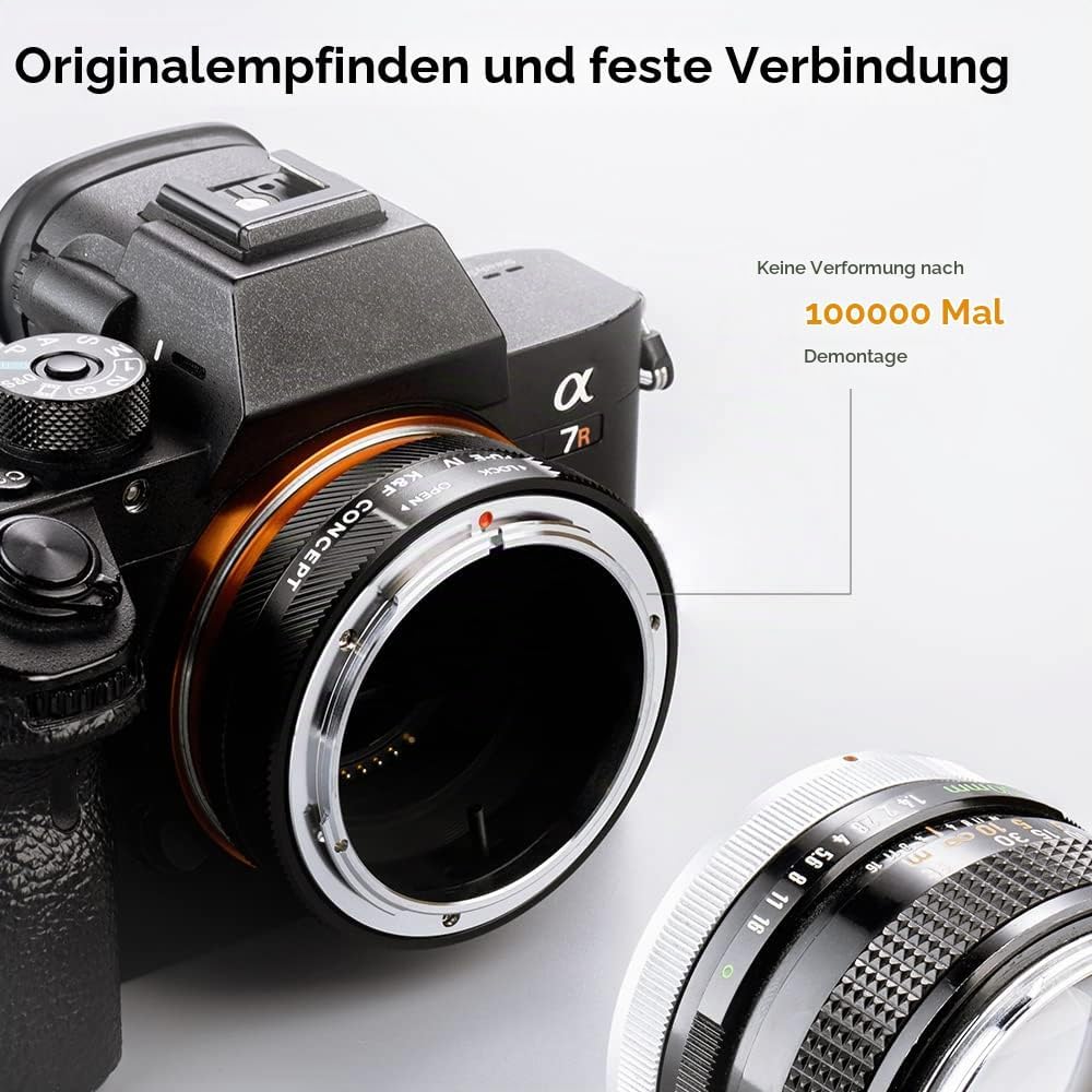 K&amp;F Concept Lens Mount Adapter FD-NEX IV Manueller Fokus Kompatibel mit Canon FD &amp; FL 35 mm Objektiv