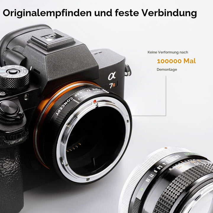 K&amp;F Concept Lens Mount Adapter FD-NEX IV Manueller Fokus Kompatibel mit Canon FD &amp; FL 35 mm Objektiv