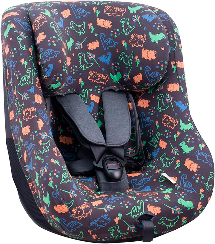 JYOKO Kids Bezug kompatibel mit Joie Spin 360, Nuna Rebl, aus Baumwolle (Happy Dino) Happy Dino Bezu