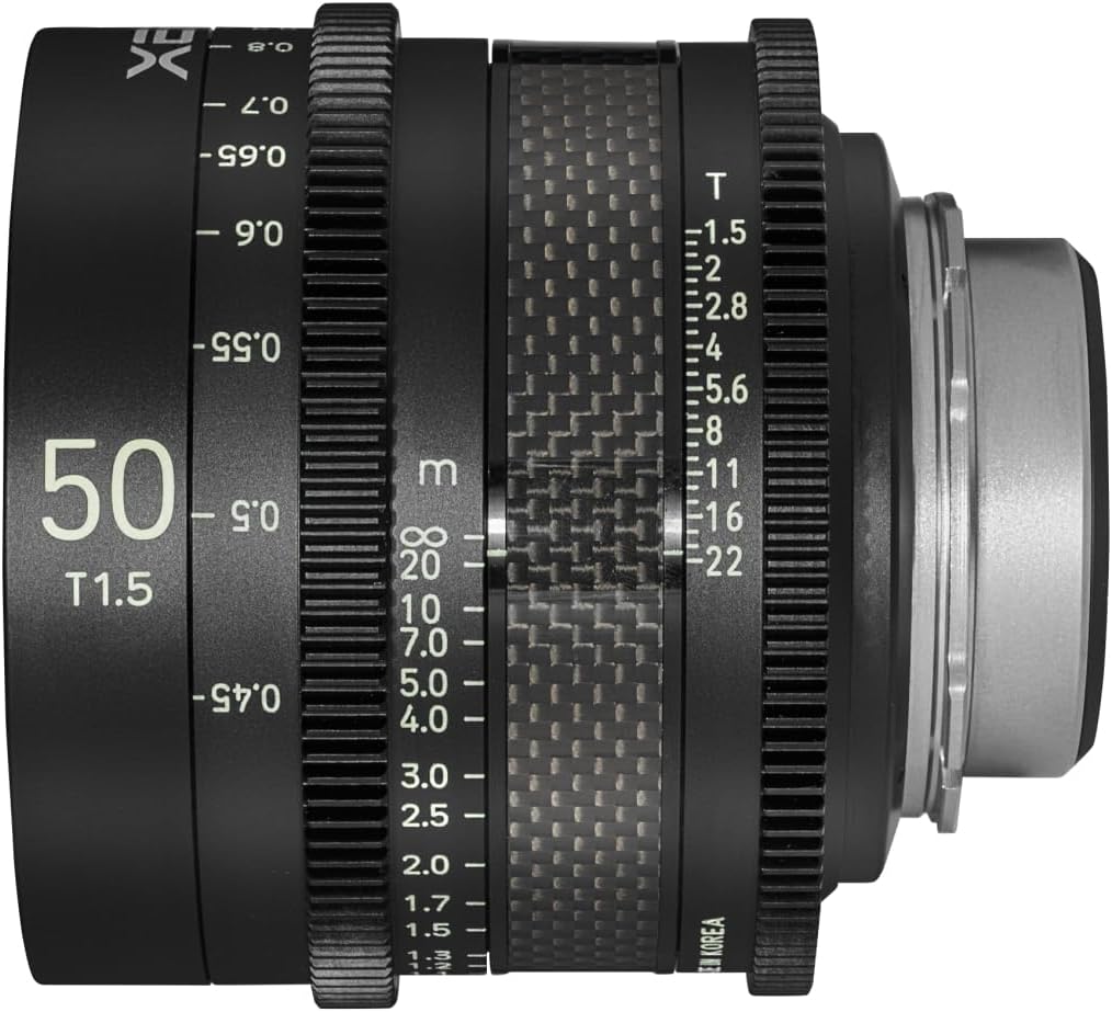 XEEN CF Cinema 50mm T1,5 PL Vollformat – professionelles Cine-Objektiv – Carbon Linsenzylinder – ext