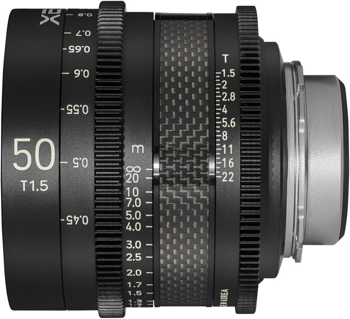 XEEN CF Cinema 50mm T1,5 PL Vollformat – professionelles Cine-Objektiv – Carbon Linsenzylinder – ext