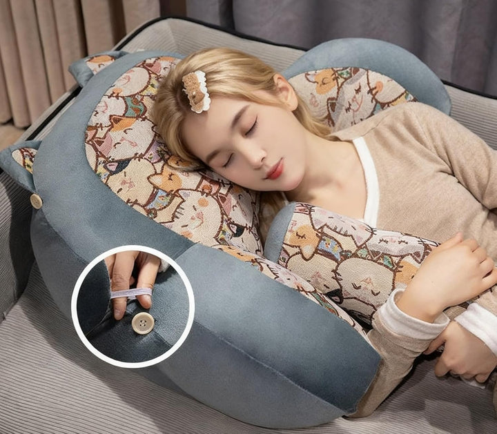 Rückenkissen für Bett und Sofa mit Armlehnen Ergonomisches Lesekissen Erwachsene Atmungsaktives Lese