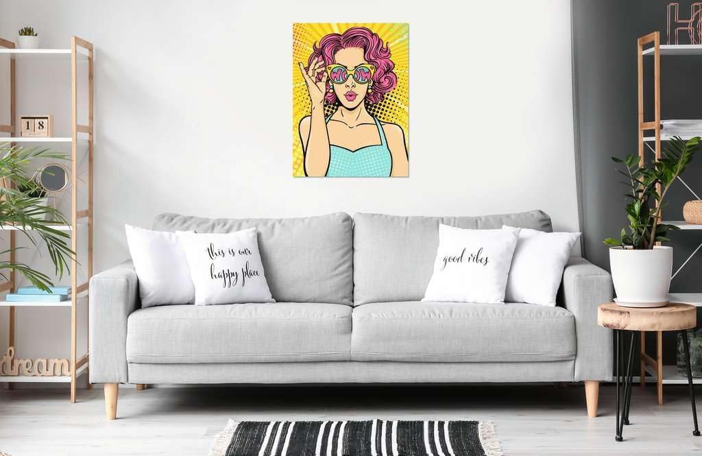 Ravensburger CreArt 25857 - Lady in Pink (Popart) - Malen nach Zahlen Erwachsene, DIY Malset mit Pin