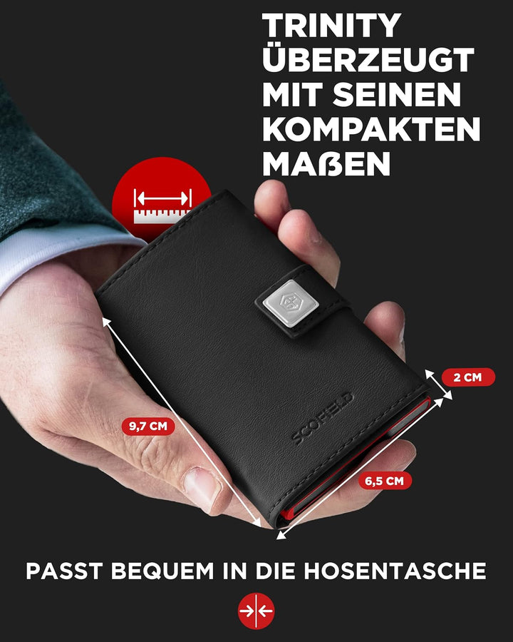 Geldbörse Herren | Portmonee Herren für 9-11 Karten | Geldbeutel RFID Schutz | Portemonnaie | Wallet