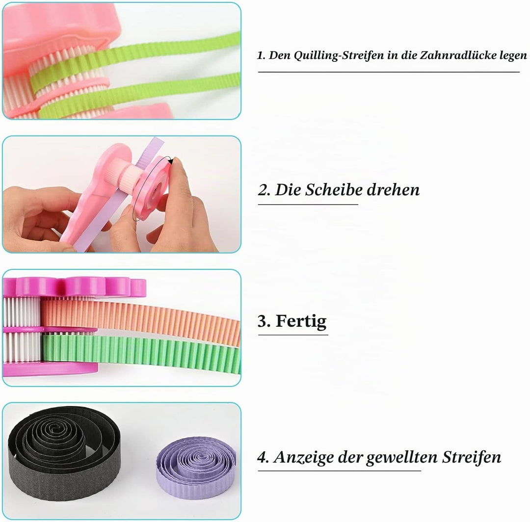 Quilling Set für Anfänger 19pcs Quilling Werkzeug mit Schlitz Quilling Tool Quilling Stift Elektrisc
