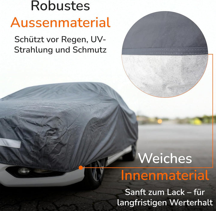 Upgrade4cars Premium Autoabdeckung Outdoor Vollgarage Wasserdicht Version 2026 | Auto Abdeckplane Ko