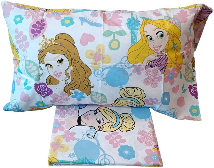 Princess, Bettbezug-Set für Einzelbett, Baumwolle, Rosa, 155 x 200 cm, Kissenbezug 50 x 80 cm, Disne