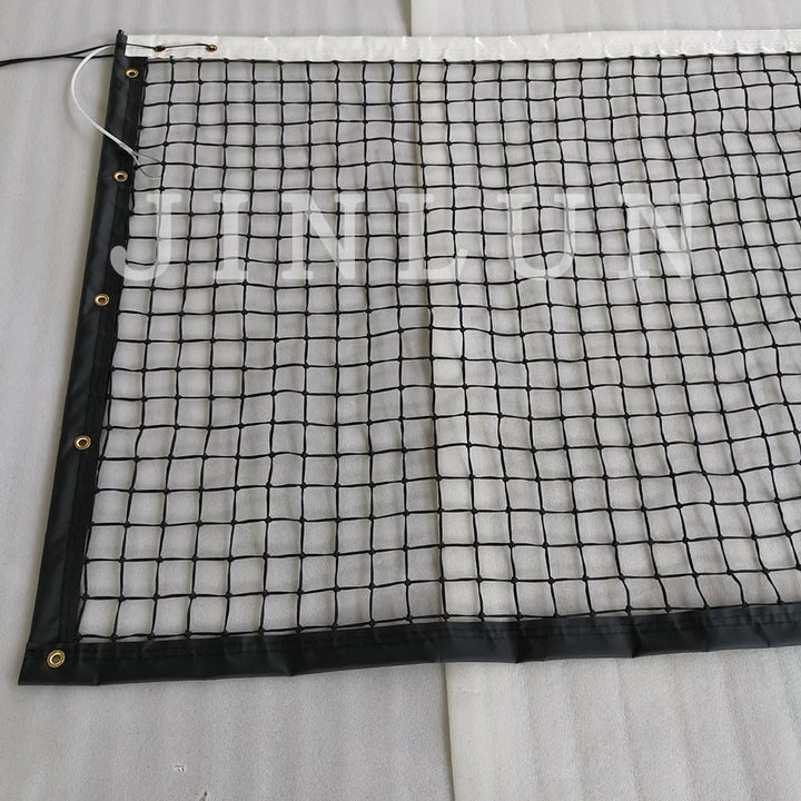 JINLUN Standard-Tennisnetz, robustes Outdoor-Tennisnetz, 12,7 m breit, 1,07 m hoch, HDPE-Netz, Schwa