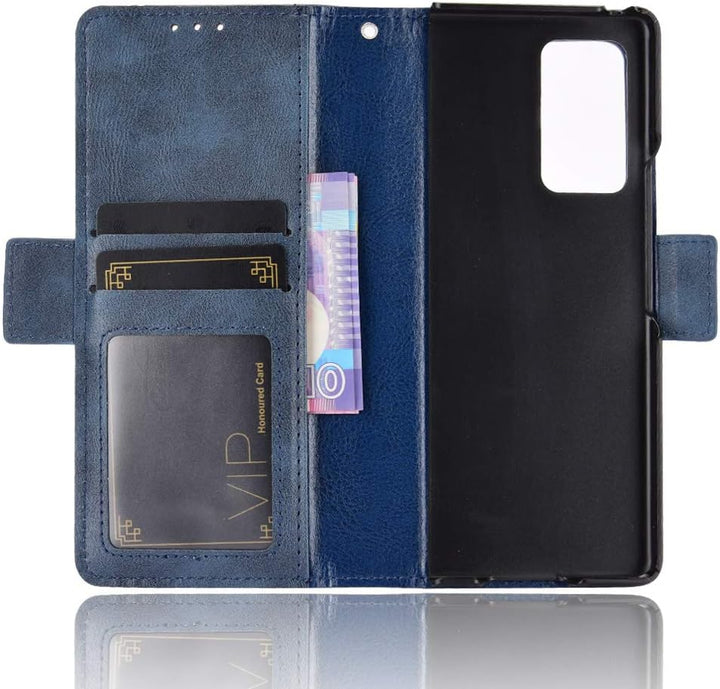 Samsung Galaxy Z Fold 2 5G Hülle [Brieftasche] [Klammerfunktion] [Kartenfächer] [Magnetic Flip Cover