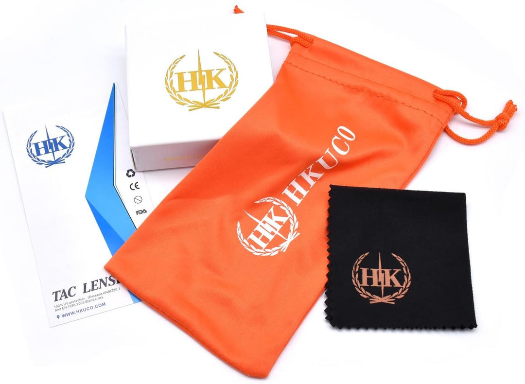 HKUCO Blue/Green Polarized Replacement Lenses and White Earsocks Rubber Kit For Oakley Half Jacket X