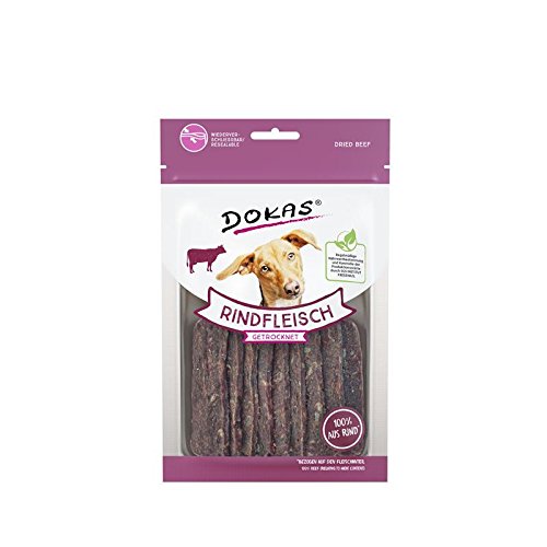 Dokas Dog Rindfleisch getrocknet für Hunde als Snack - 12 x 70g