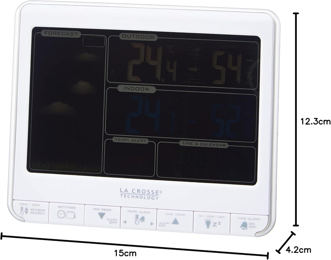 La Crosse Technology WS6826WHI-BLA Wetterstation Mehrfarbig silber, silber