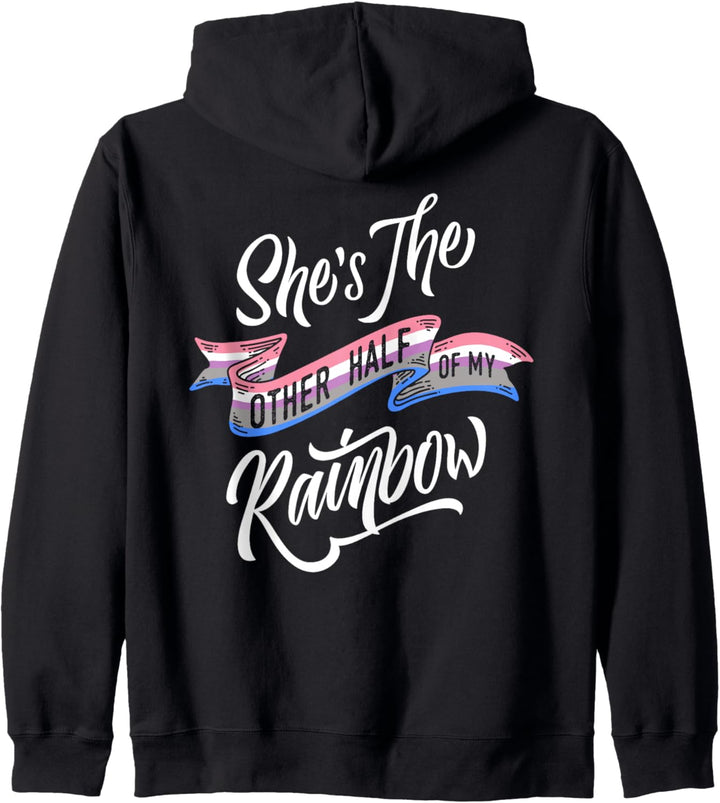 Other Half Of My Rainbow Genderfluid LGBT Pride Flag Couples Kapuzenjacke