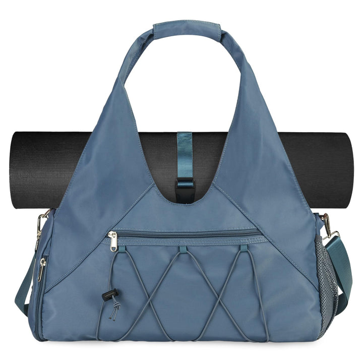 SIVENKE Sporttasche für Damen Yogatasche mit Schuhfach &amp; Nassfach Reisetasche Tragetasche für Yogama
