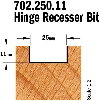 CMT ORANGE TOOLS 702.250.11 - HARTMETALL-BESCHLAGFRÄSER Z2 S=6 D=25X11X38