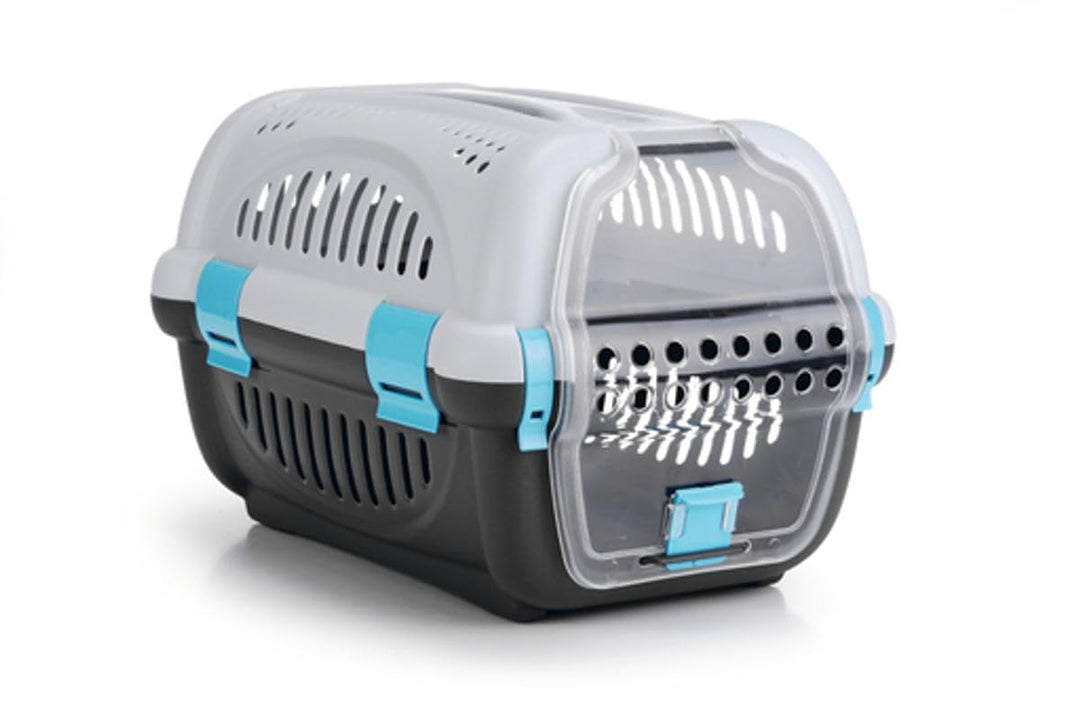 Beeztees 715011 Reisebox Rhino, 51 x 34.5 x 35 cm, grau/blau