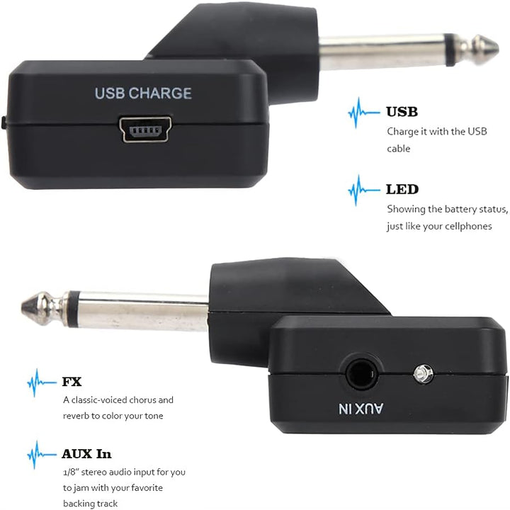 Gitarren-Kopfhörerverstärker, Tragbarer Gitarrenverstärker, Mini-Plug-Gitarrenverstärker, Wiederaufl