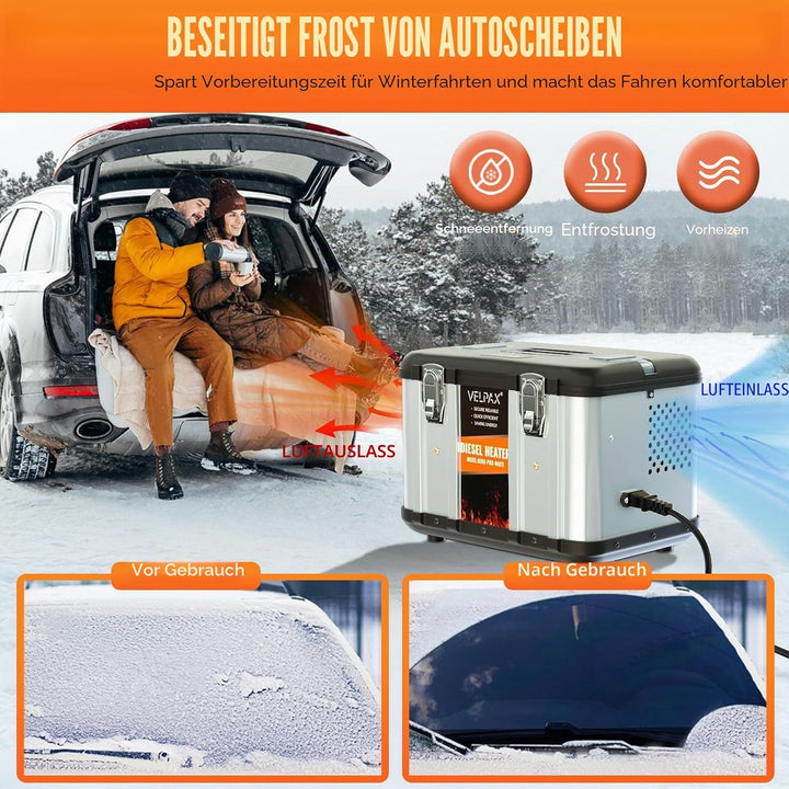 VELPAX Luft Dieselheizung Standheizung,8 kW 12 V Diesel Luftheizung All in One,LCD-Schalterdisplay 1